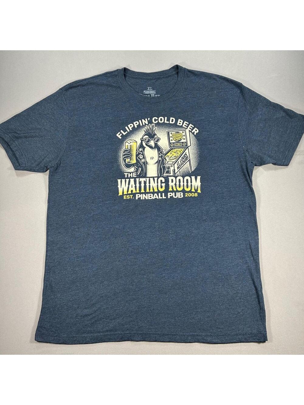 Dive Bar Shirt Club The Waiting Room Pinball Pub T-Shirt Size XL